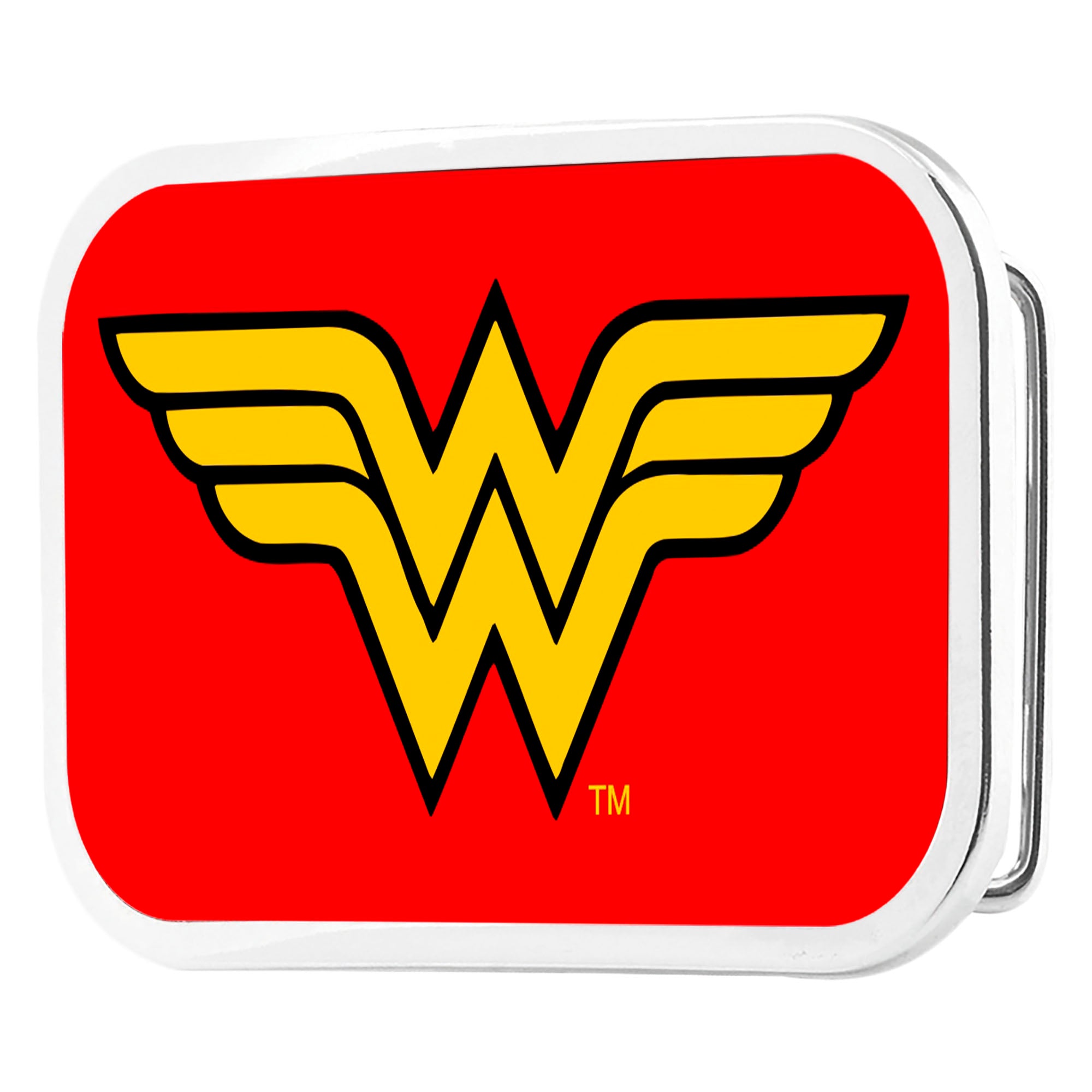 Wonder Woman Logo Framed FCG Red - Chrome Rock Star Buckle