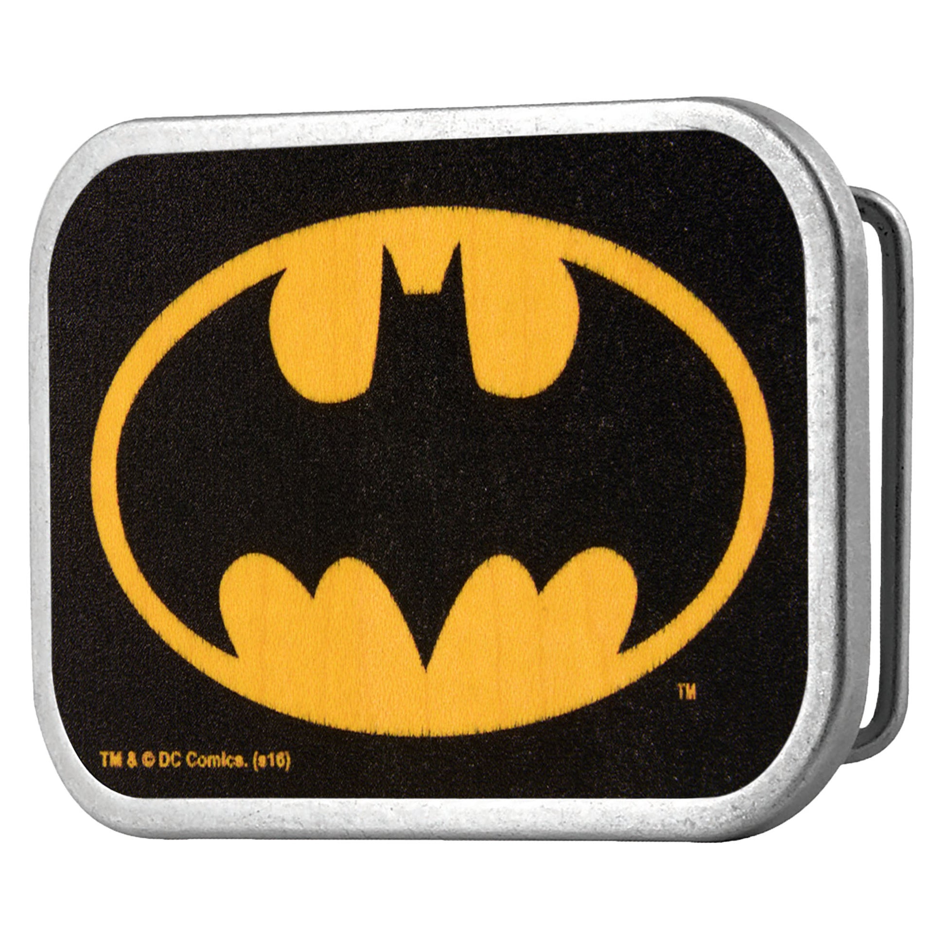 Batman Framed FCWood Black/Yellow - Matte Rock Star Buckle Belt Buckles DC Comics