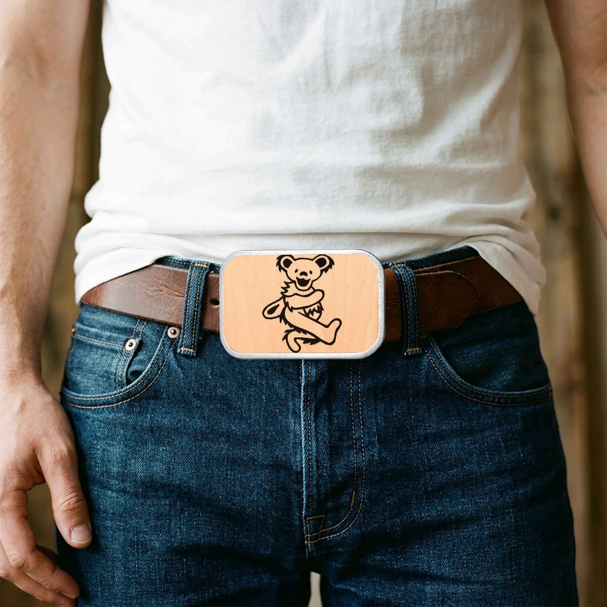 Dancing Bear FCWood Natural/Black - Matte Rock Star Buckle