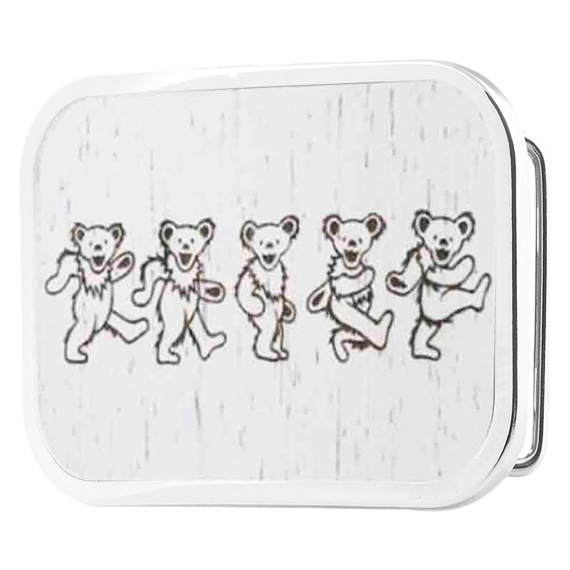Dancing Bears GW White - Matte Rock Star Buckle Belt Buckles Grateful Dead