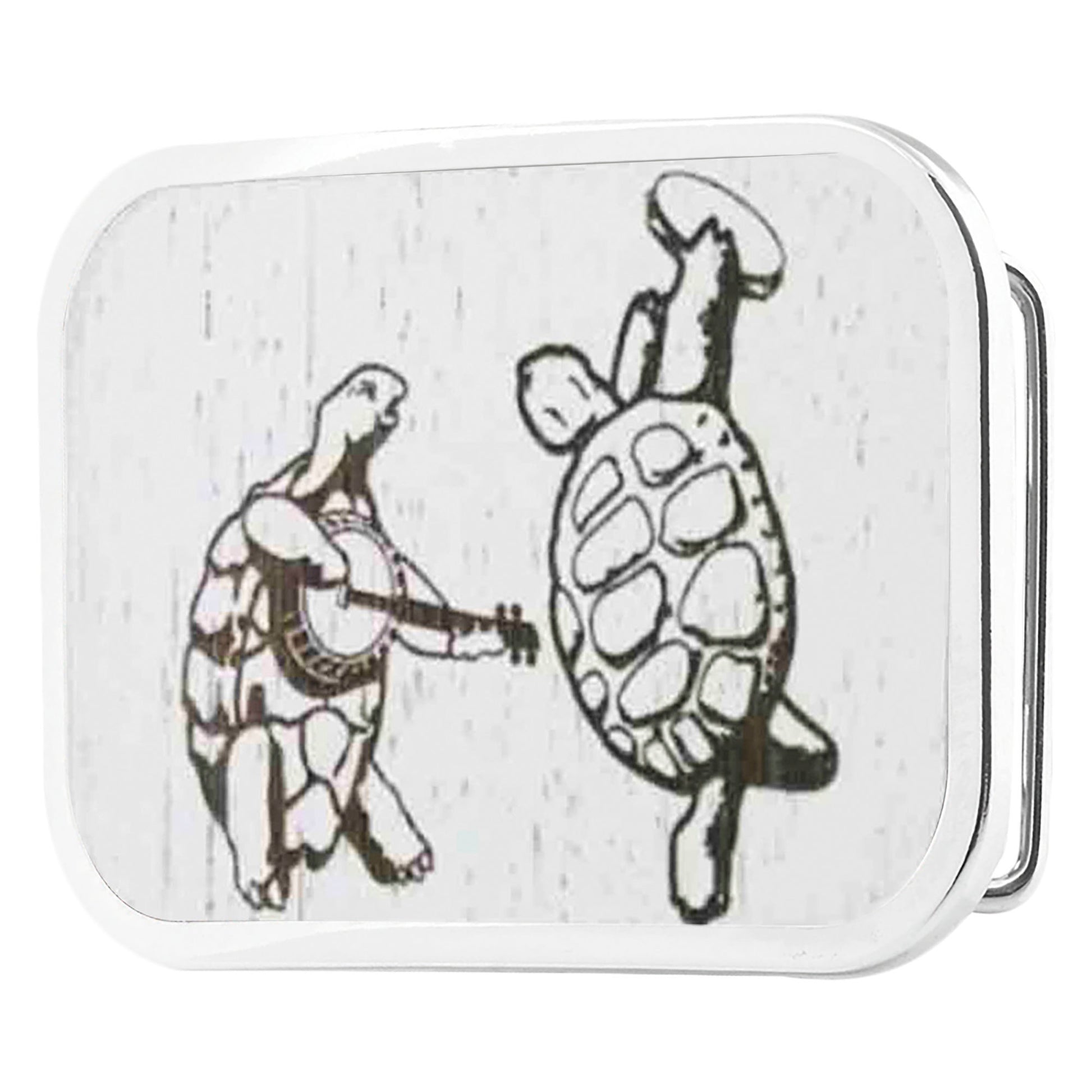 Dancing Terrapins GW White - Matte Rock Star Buckle Belt Buckles Grateful Dead
