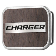 CHARGER Framed Marquetry Black Walnut/Metal - Matte Rock Star Buckle Belt Buckles Dodge