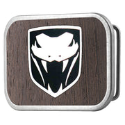 Dodge Viper Framed Marquetry Black Walnut Metal - Matte Rock Star Buckle Belt Buckles Dodge