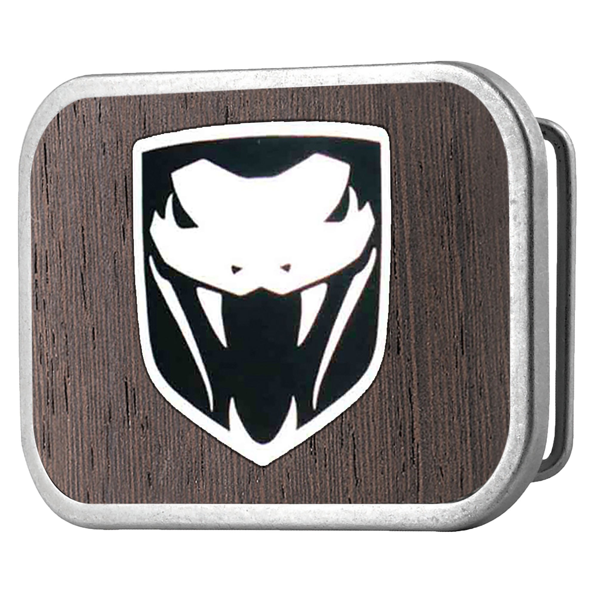 Dodge Viper Framed Marquetry Black Walnut Metal - Matte Rock Star Buckle Belt Buckles Dodge