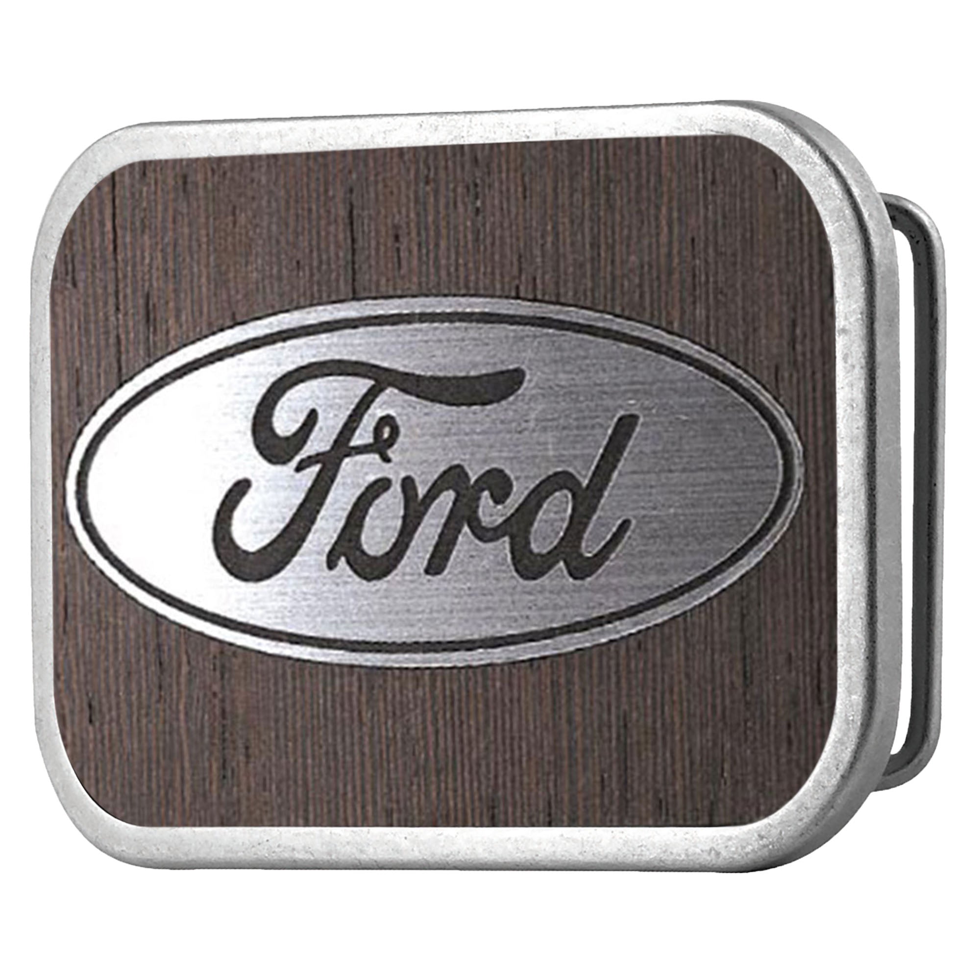 Ford Oval Framed Marquetry Black Walnut/Metal - Matte Rock Star Buckle