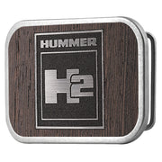 H2 Framed Marquetry Black Walnut/Metal - Matte Rock Star Buckle Belt Buckles GM General Motors