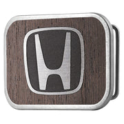 Honda Framed Marquetry Black Walnut/Metal - Matte Rock Star Buckle Belt Buckles Honda