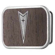 Pontiac Framed Marquetry Black Walnut/Metal - Matte Rock Star Buckle Belt Buckles GM General Motors