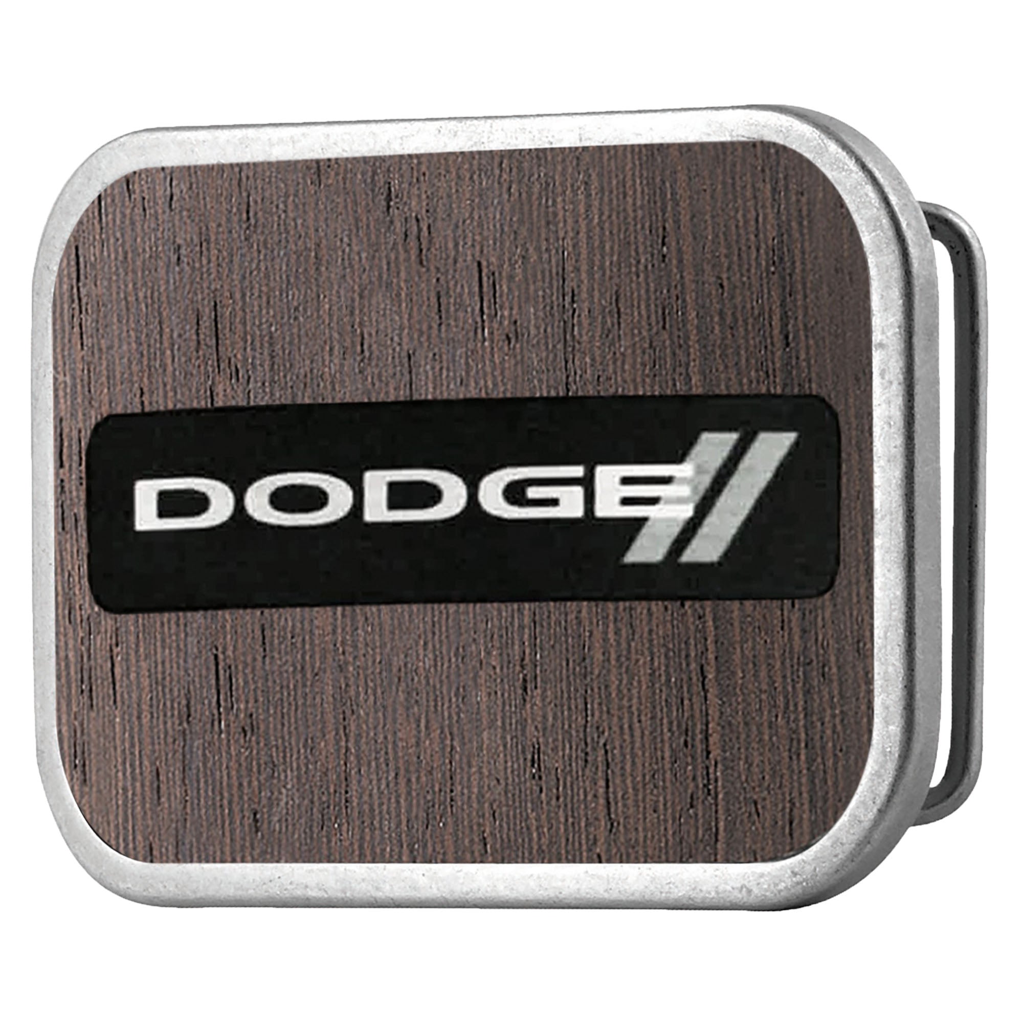 DODGE Rhombus Framed Marquetry Black Walnut/Metal - Matte Rock Star Buckle Belt Buckles Dodge