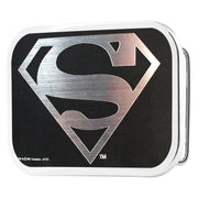 Superman Framed Reverse Brushed Silver - Chrome Rock Star Buckle Belt Buckles DC Comics