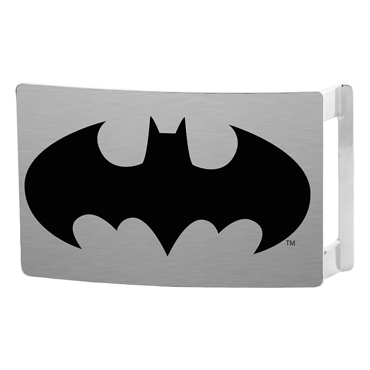 Batman Rock Star Buckle - Brushed Silver/Black Belt Buckles DC Comics