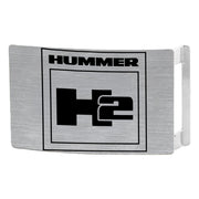 H2 Rock Star Buckle - Brushed Silver/Black Belt Buckles GM General Motors