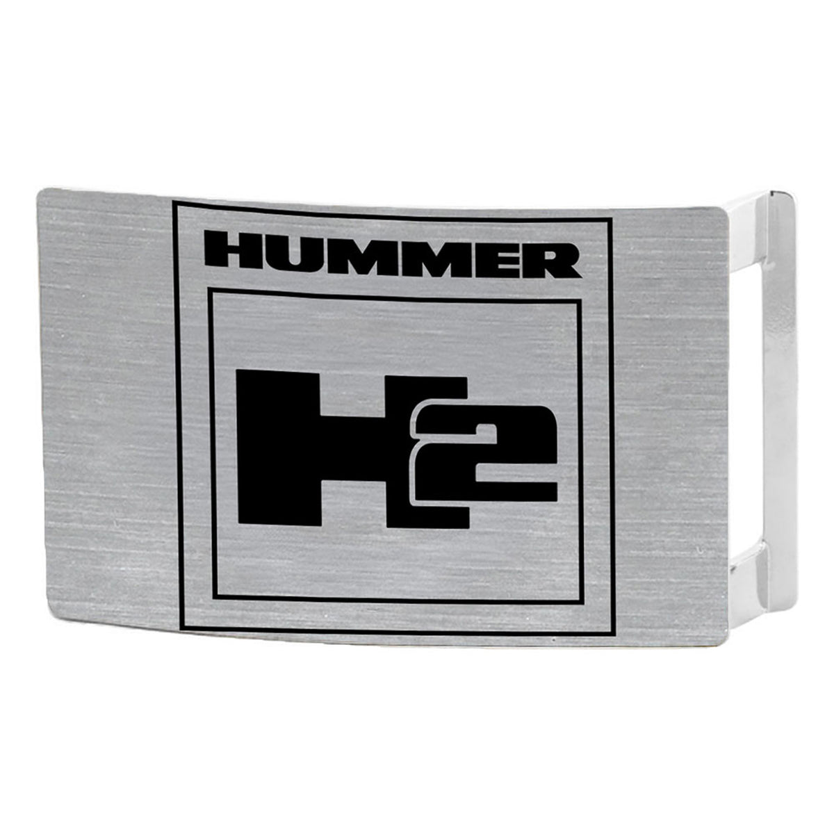 H2 Rock Star Buckle - Brushed Silver/Black Belt Buckles GM General Motors