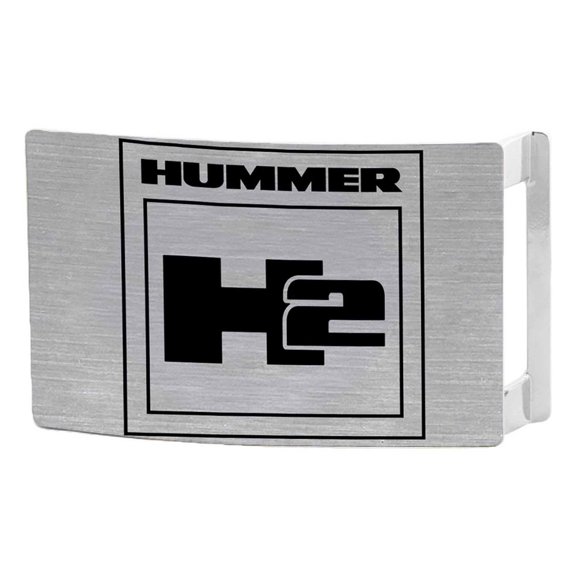 H2 Rock Star Buckle - Brushed Silver/Black Belt Buckles GM General Motors