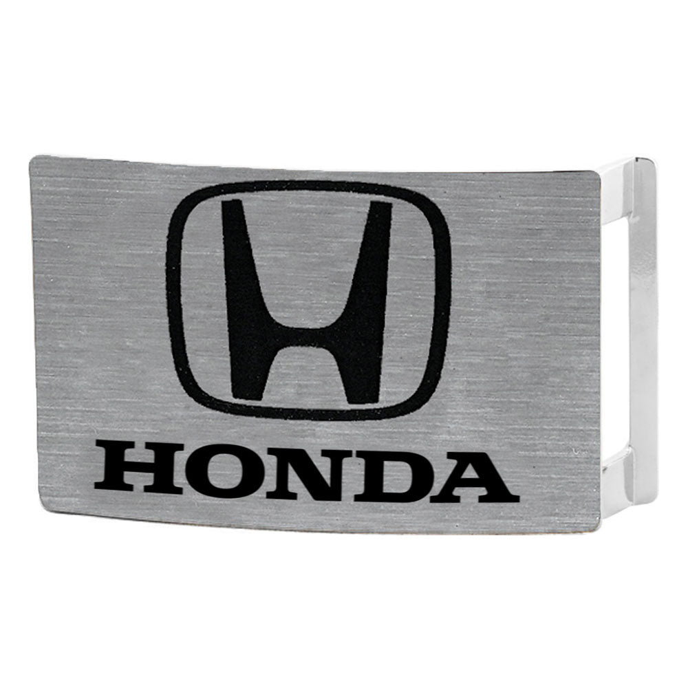 Honda Rock Star Buckle - Brushed Silver/Black Belt Buckles Honda