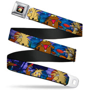 Angry Beavers Logo Full Color Black Seatbelt Belt - Daggett & Norbert Poses Blue Mountains Webbing Seatbelt Belts Angry Beavers