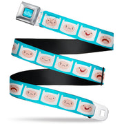 ADVENTURE TIME Title Logo Full Color Blue/White Seatbelt Belt - Adventure Time Finn Expressions Blue Webbing Seatbelt Belts Adventure Time