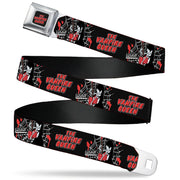 Adventure Time Marceline THE VAMPIRE QUEEN Title Logo Full Color Black/White/Red Seatbelt Belt - Adventure Time Marceline THE VAMPIRE QUEEN Web Pose Black/White/Red Webbing Seatbelt Belts Cartoon Network