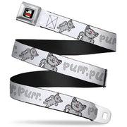 THE BIG BANG THEORY Full Color Black White Red Seatbelt Belt - Soft Kitty PURR, PURR, PURR Webbing Seatbelt Belts The Big Bang Theory