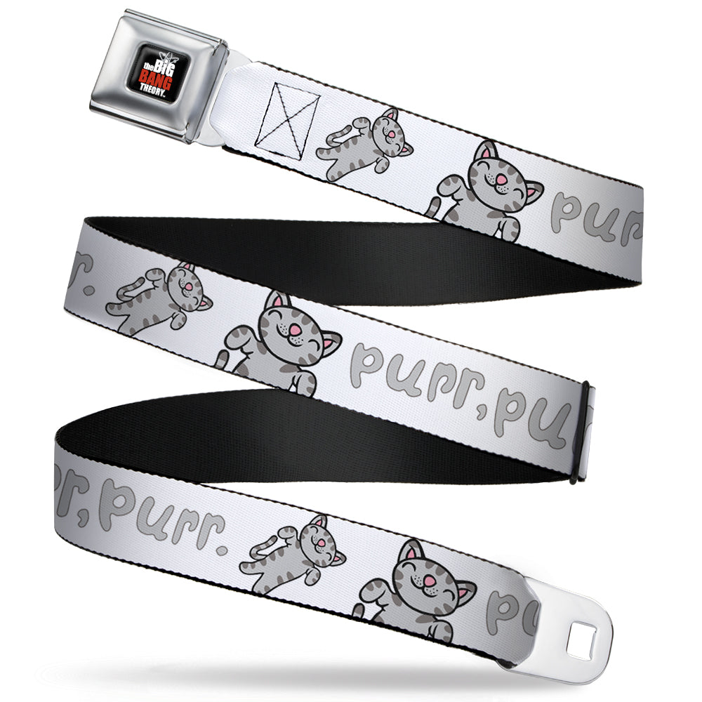 THE BIG BANG THEORY Full Color Black White Red Seatbelt Belt - Soft Kitty PURR, PURR, PURR Webbing Seatbelt Belts The Big Bang Theory