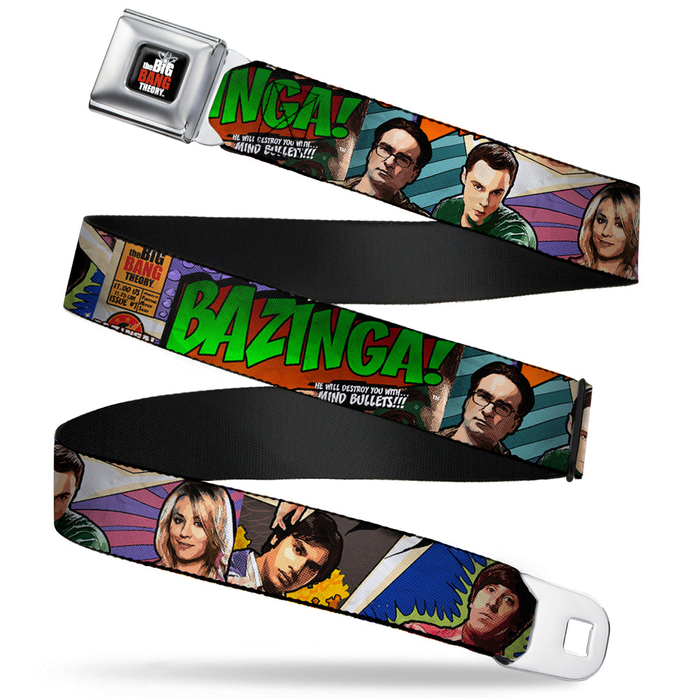 THE BIG BANG THEORY Full Color Black White Red Seatbelt Belt - The Big Bang Theory Comic Strip Webbing Seatbelt Belts The Big Bang Theory