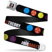 THE BIG BANG THEORY Full Color Black White Red Seatbelt Belt - THE BIG BANG THEORY DNA/Atom/E/Radiation Black Webbing Seatbelt Belts The Big Bang Theory