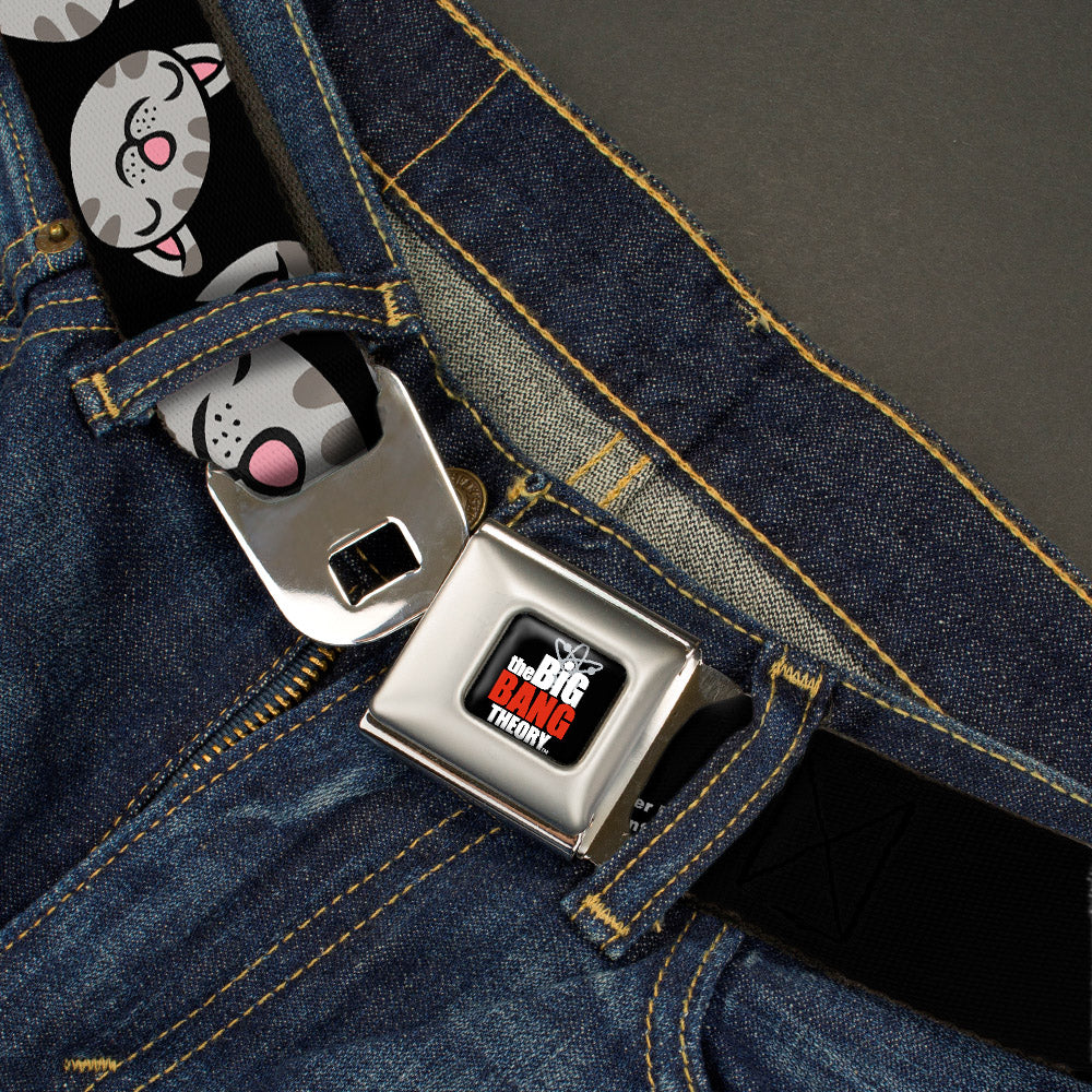 THE BIG BANG THEORY Full Color Black White Red Seatbelt Belt - Mutli Soft Kitty Face Black Webbing Seatbelt Belts The Big Bang Theory