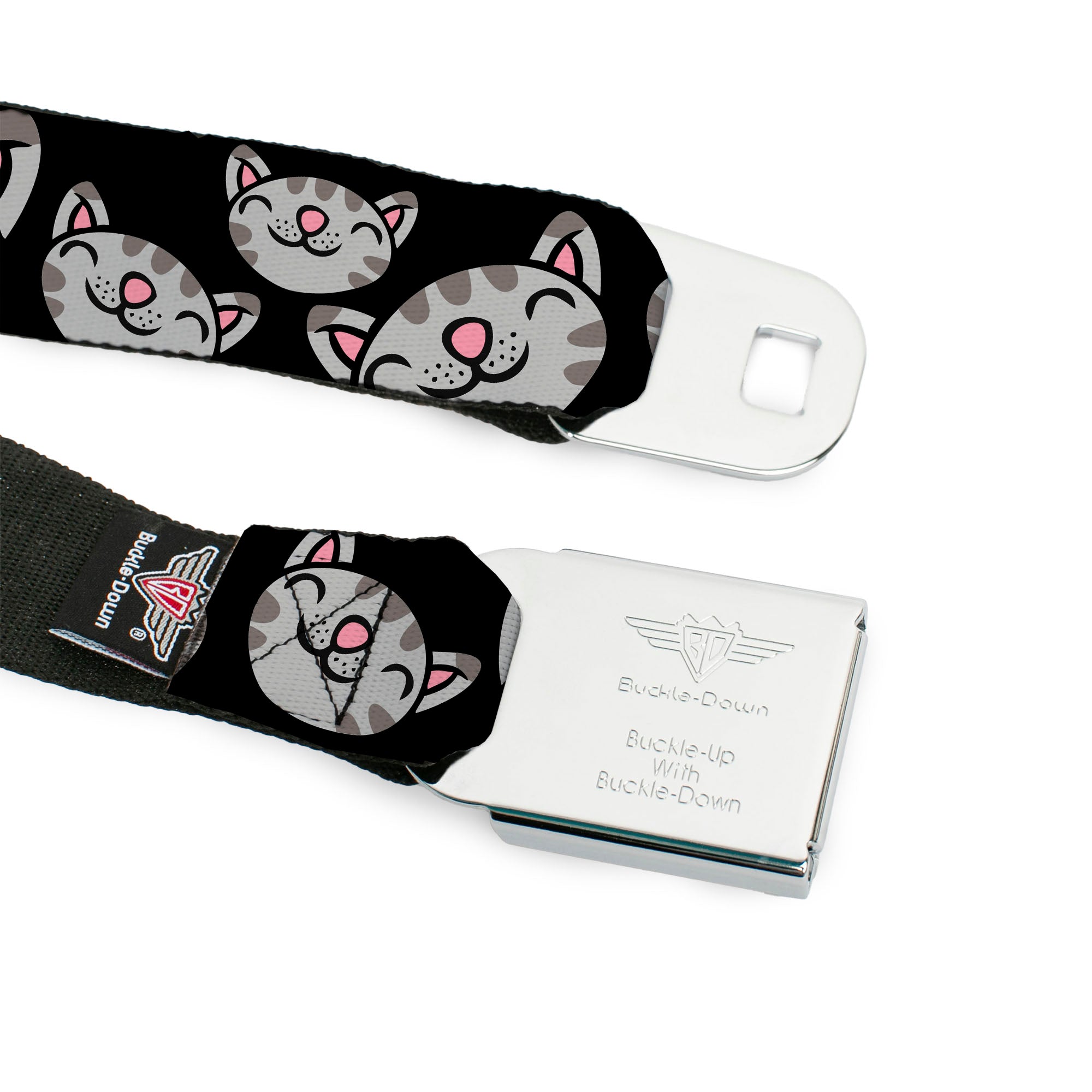 THE BIG BANG THEORY Full Color Black White Red Seatbelt Belt - Mutli Soft Kitty Face Black Webbing Seatbelt Belts The Big Bang Theory