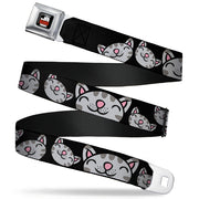 THE BIG BANG THEORY Full Color Black White Red Seatbelt Belt - Mutli Soft Kitty Face Black Webbing Seatbelt Belts The Big Bang Theory