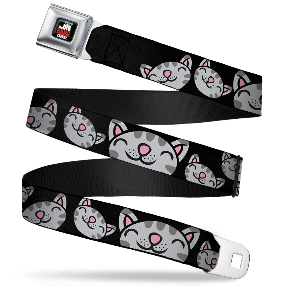 THE BIG BANG THEORY Full Color Black White Red Seatbelt Belt - Mutli Soft Kitty Face Black Webbing Seatbelt Belts The Big Bang Theory