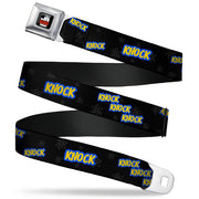 THE BIG BANG THEORY Full Color Black White Red Seatbelt Belt - KNOCK KNOCK KNOCK/Atoms Black/Gray/Blue/Yellow Webbing Seatbelt Belts The Big Bang Theory
