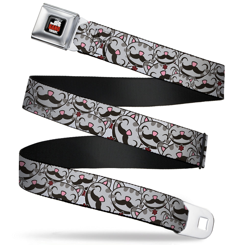 THE BIG BANG THEORY Full Color Black White Red Seatbelt Belt - Soft Kitty Mustacho Stacked Webbing Seatbelt Belts The Big Bang Theory