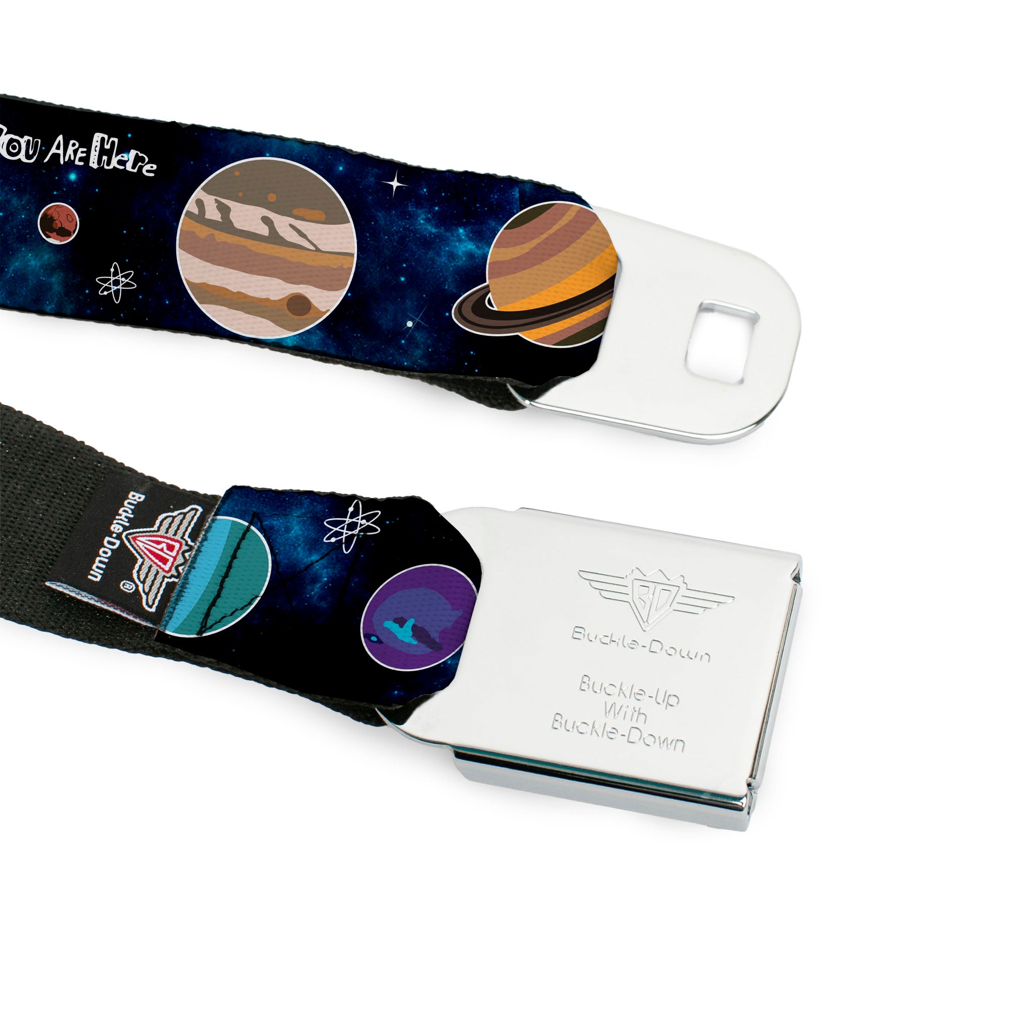 THE BIG BANG THEORY Full Color Black White Red Seatbelt Belt - THE BIG BANG THEORY Planets/Space Webbing Seatbelt Belts The Big Bang Theory