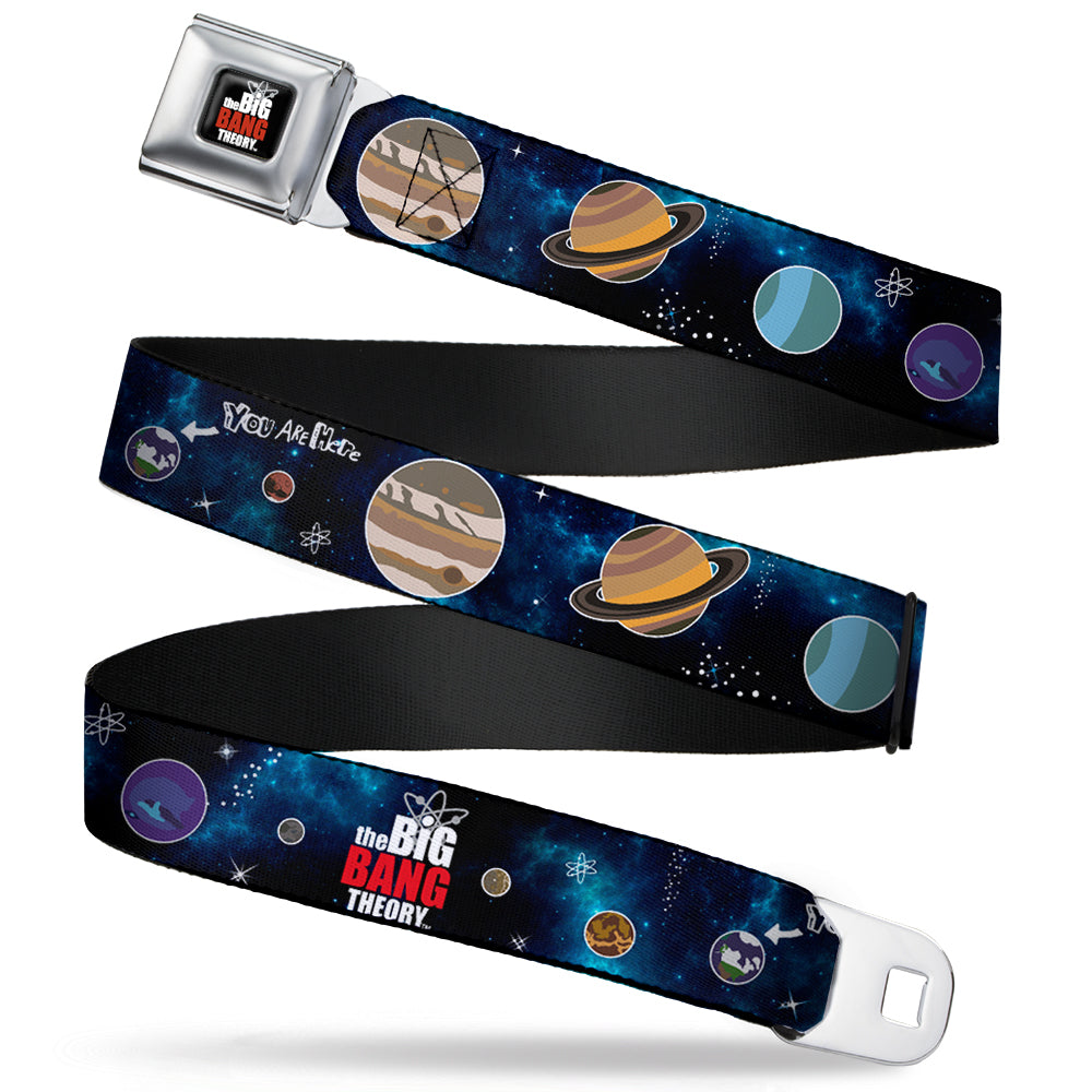 THE BIG BANG THEORY Full Color Black White Red Seatbelt Belt - THE BIG BANG THEORY Planets/Space Webbing Seatbelt Belts The Big Bang Theory