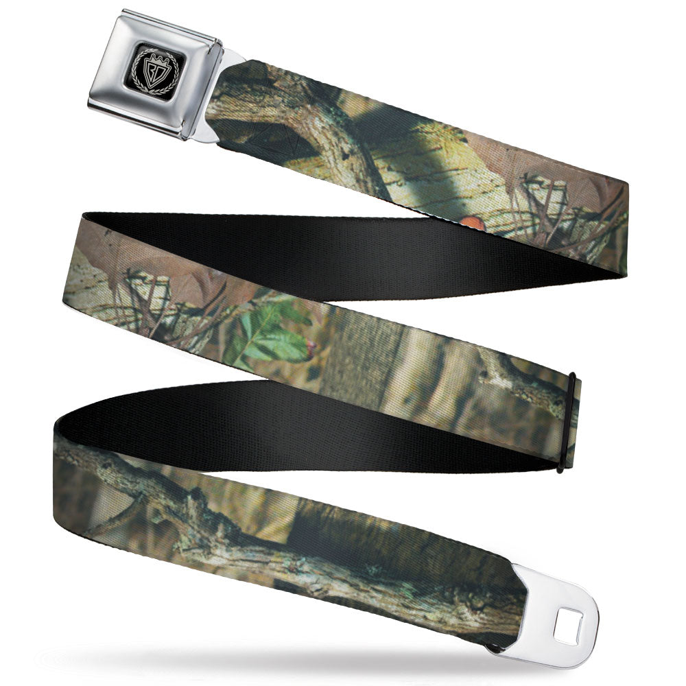 BD Crest Logo Brushed Seatbelt - Mossy Oak Break-Up Infinity Webbing Seatbelt Belts Mossy Oak