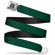 BD Wings Logo CLOSE-UP Full Color Black Silver Seatbelt Belt - Hunter Webbing Seatbelt Belts Buckle-Down