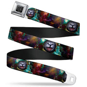 BD Wings Logo CLOSE-UP Full Color Black Silver Seatbelt Belt - Astronaut Cat in Space Webbing Seatbelt Belts Buckle-Down