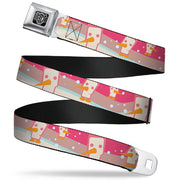 BD Wings Logo CLOSE-UP Full Color Black Silver Seatbelt Belt - Block Penguins Mauve Webbing Seatbelt Belts Buckle-Down