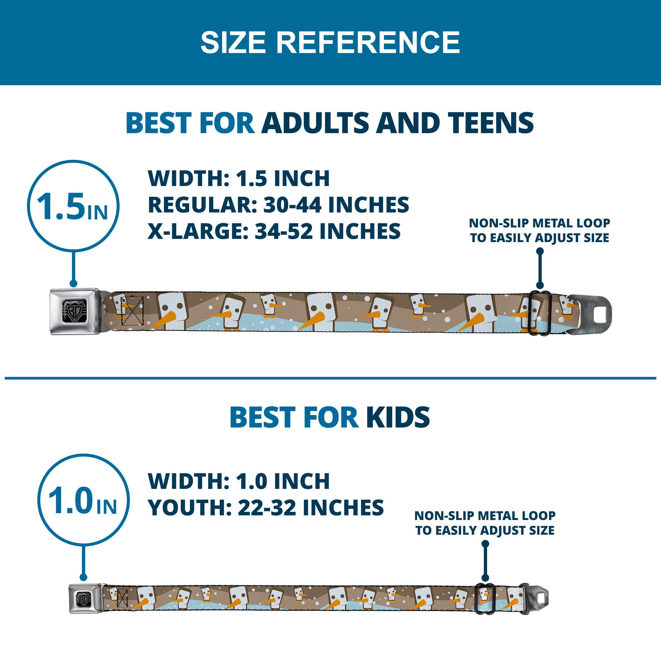 BD Wings Logo CLOSE-UP Full Color Black Silver Seatbelt Belt - Block Penguins Tan Webbing Seatbelt Belts Buckle-Down