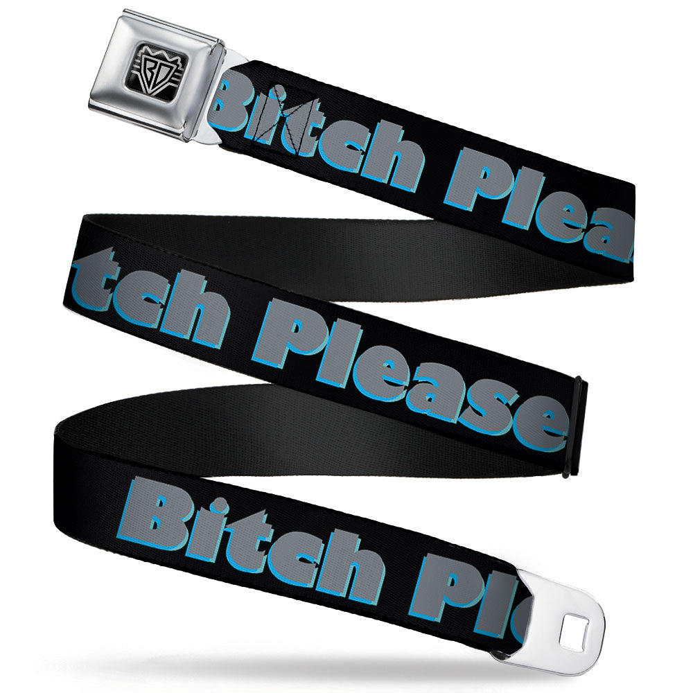 Seatbelt Belt - BITCH PLEASE Black/Blue/Gray Seatbelt Belts Buckle-Down