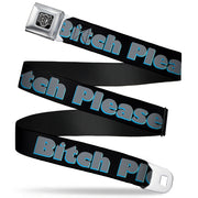 Seatbelt Belt - BITCH PLEASE Black/Blue/Gray Seatbelt Belts Buckle-Down