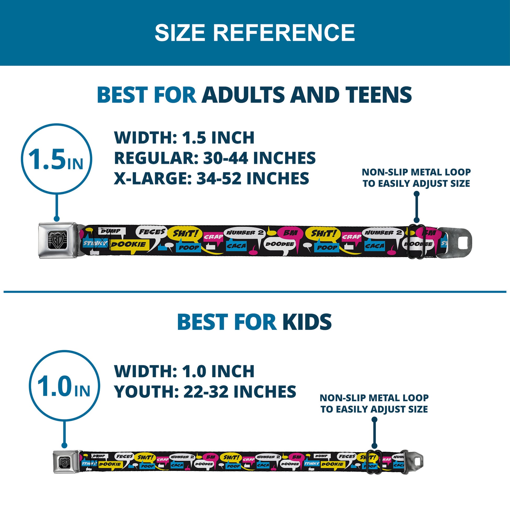 Seatbelt Belt - Crap Bubbles Seatbelt Belts Buckle-Down