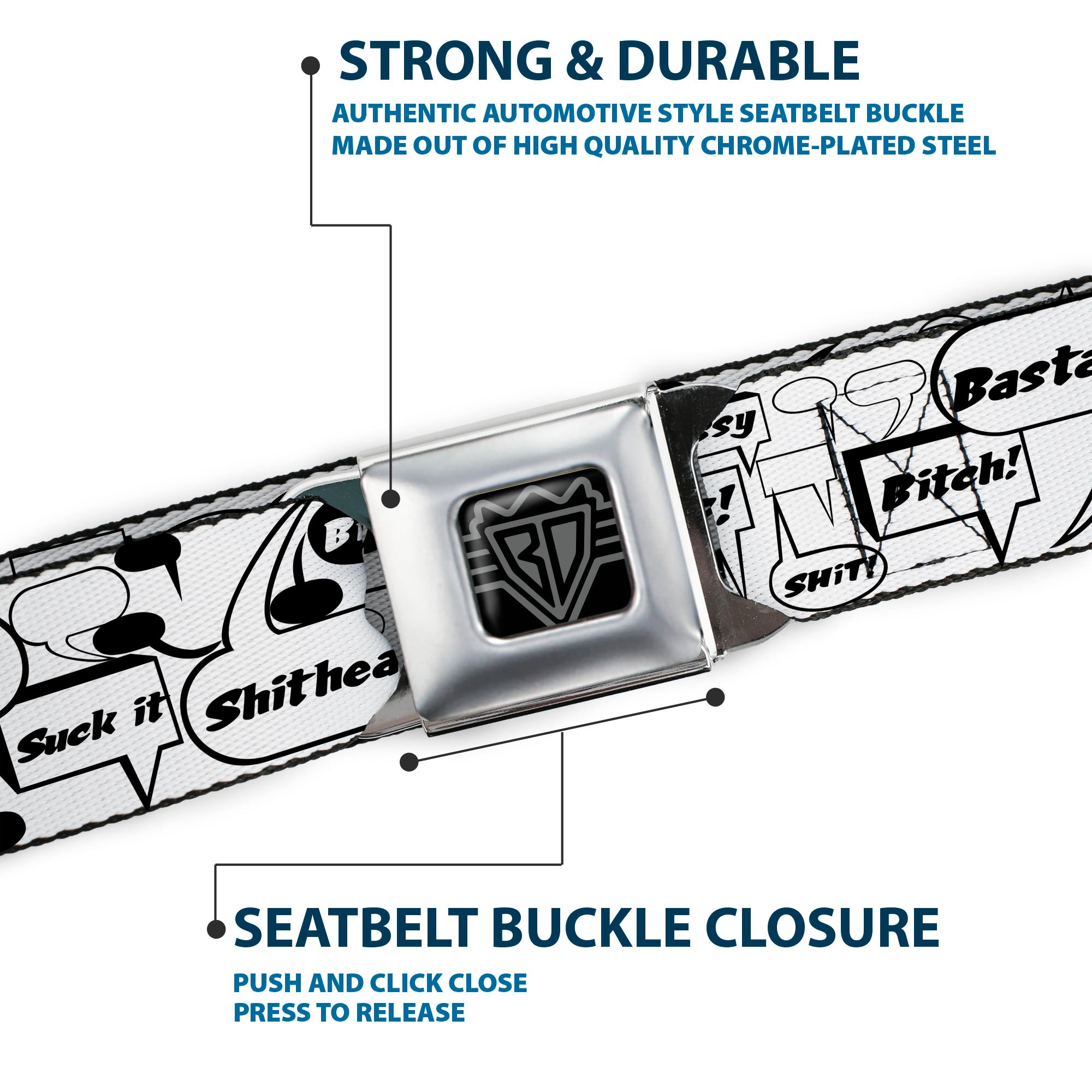 Seatbelt Belt - Curse Bubbles Seatbelt Belts Buckle-Down