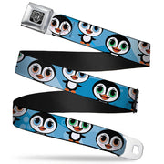 BD Wings Logo CLOSE-UP Full Color Black Silver Seatbelt Belt - Cute Penguins Blue Bubbles Webbing Seatbelt Belts Buckle-Down