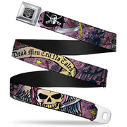 BD Wings Logo CLOSE-UP Full Color Black Silver Seatbelt Belt - Dead Men Tell No Tales Pink Webbing Seatbelt Belts Buckle-Down