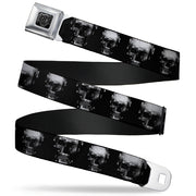 BD Wings Logo CLOSE-UP Full Color Black Silver Seatbelt Belt - Dark Knight Webbing Seatbelt Belts Buckle-Down