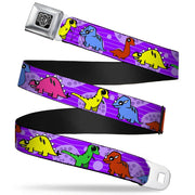 BD Wings Logo CLOSE-UP Full Color Black Silver Seatbelt Belt - Dinosaur Cartoon Webbing Seatbelt Belts Buckle-Down
