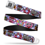 BD Wings Logo CLOSE-UP Full Color Black Silver Seatbelt Belt - Donuts & Coffee Cartoon Webbing Seatbelt Belts Buckle-Down