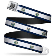 BD Wings Logo CLOSE-UP Full Color Black Silver Seatbelt Belt - El Salvador Flag Webbing Seatbelt Belts Buckle-Down
