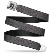 BD Wings Logo CLOSE-UP Full Color Black Silver Seatbelt Belt - Elephant Crackle Grays Webbing Seatbelt Belts Buckle-Down